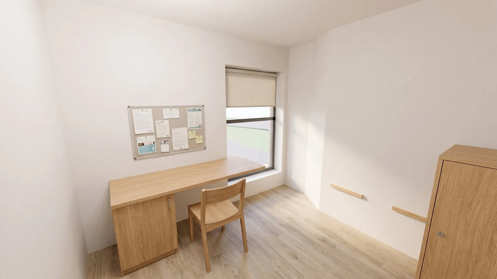 Final CGI, staff office, residential case study