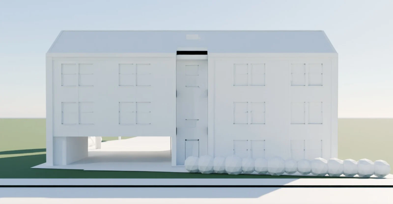 Clay model built to the dimensions in the drawings